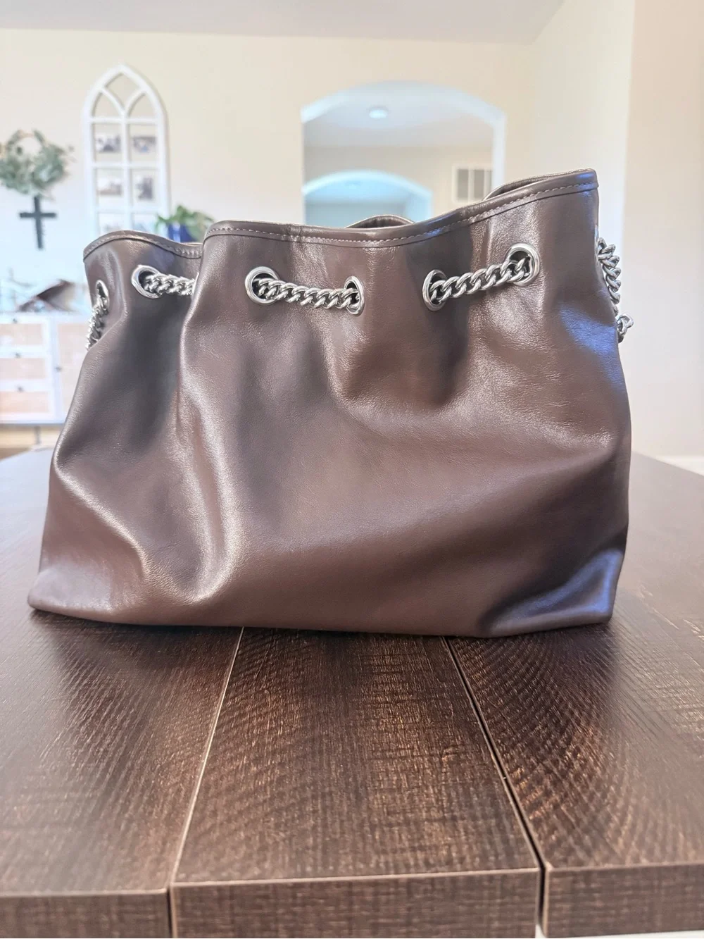 Coach leather shoulder